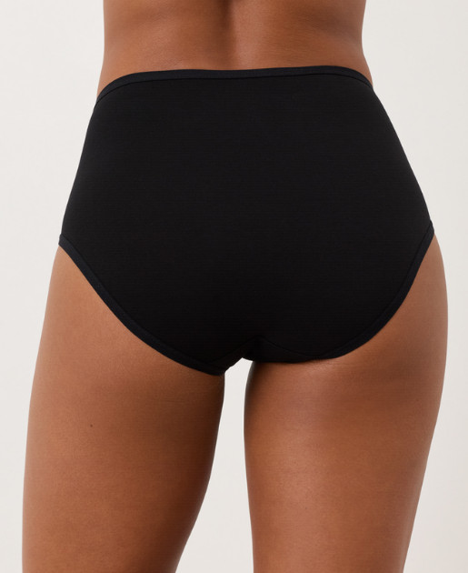 NEW PACT Organic Everyday High Rise Brief 5-Pack, Black (NWT)