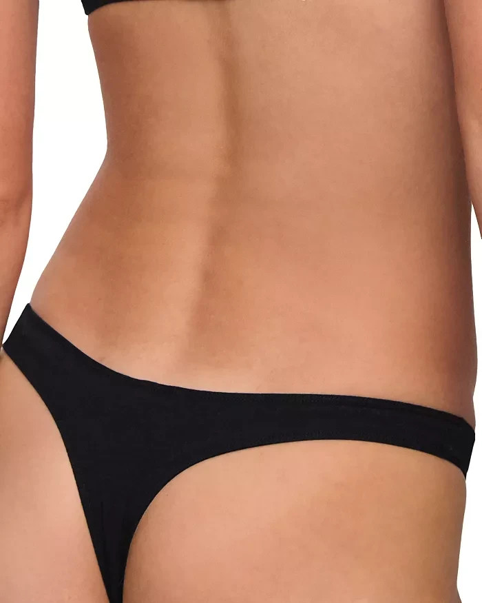 Eberjey Pima Black Thong Women’s Underwear L60730 Size S/M