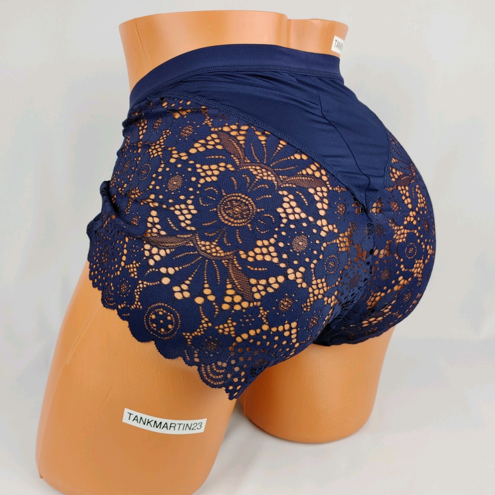 Lane Bryant Cacique No Show Full Brief Plus Panty Panties 14/16 Blue Lace Back