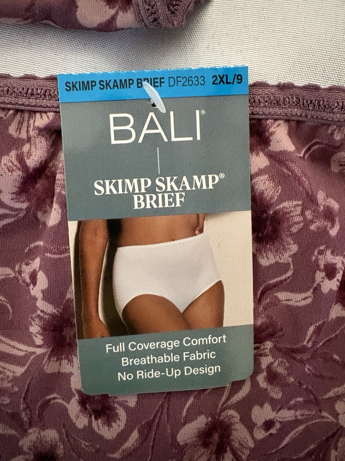NEW Bali Skimp Skamp Brief Panty 2633 Women’s Size 2Xlarge 2 Pair Bail Panties
