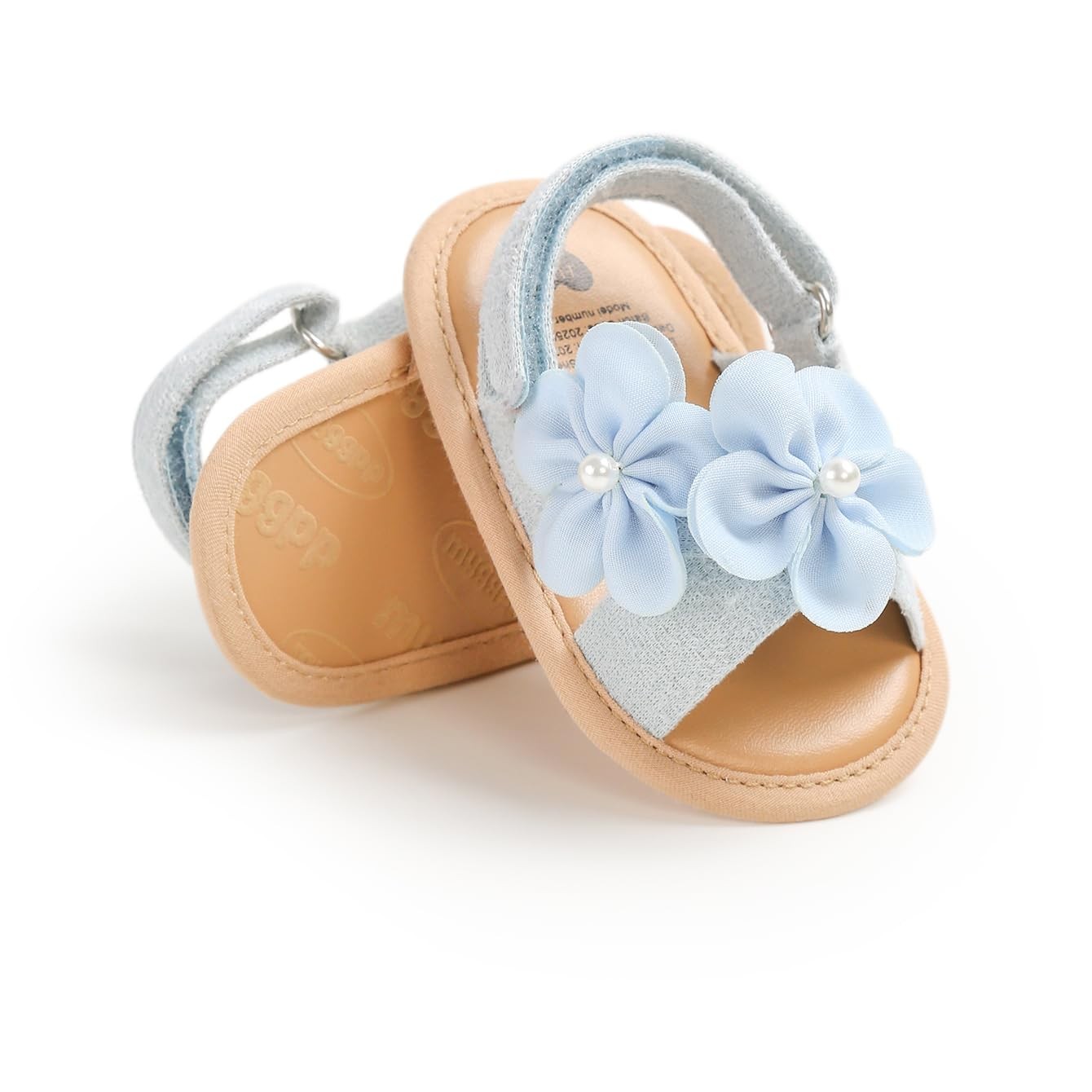 Infant Baby Girls Summer Sandals with Flowers Soft Sole Newborn Princess Firs…