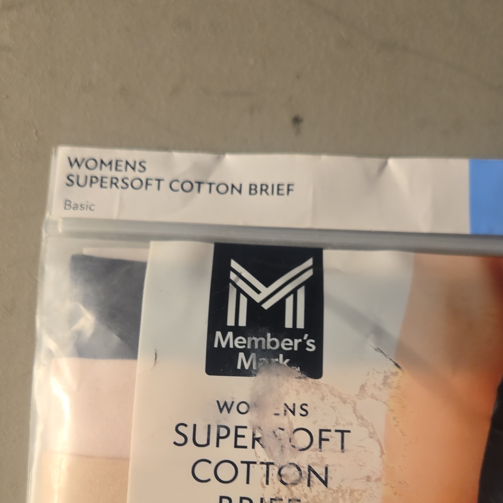 Member’s Mark Supersoft Cotton Brief Panties Women’s L Black 5-Pack Stretch