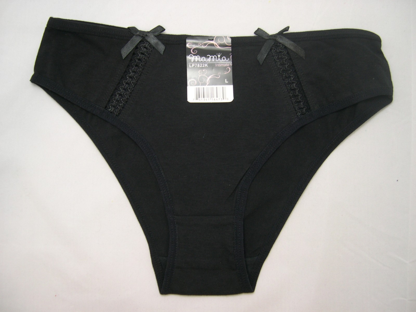 Personalized Bikini Panties Poly + Cotton Large Lg Red White Black Blue o Yellow