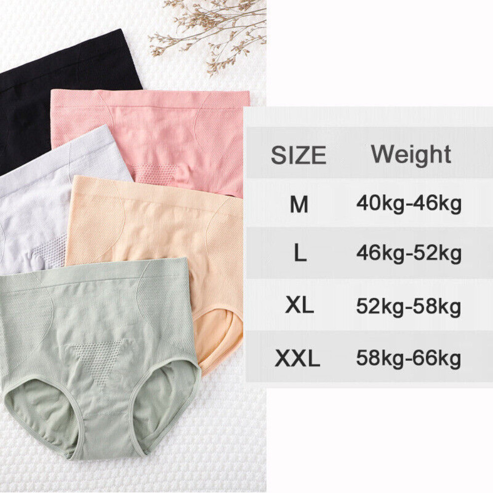 3 Pack Shapers Women High Waist Body Shapewear Underwear Tummy Control Panties