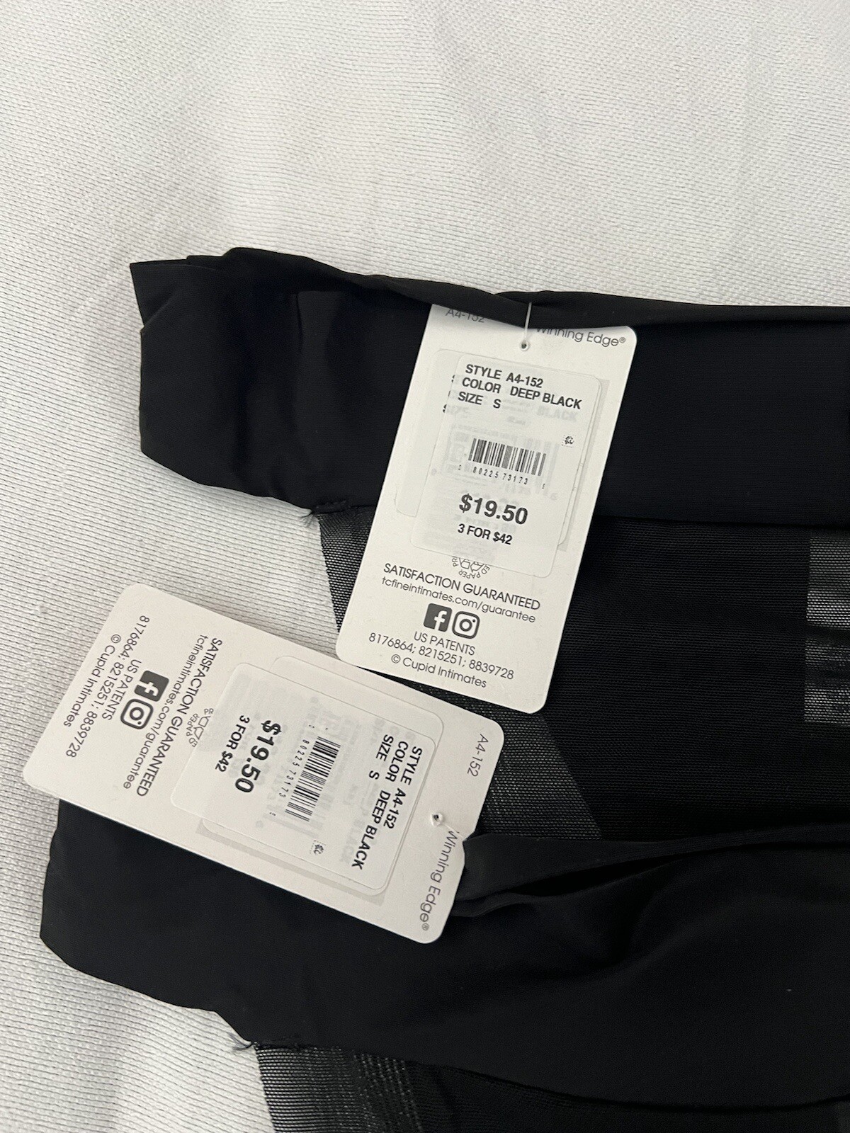 NEW TC FINE TC EDGE Panty A4-152 J Tanga Style Black Women’s Small Panty 2 Pair