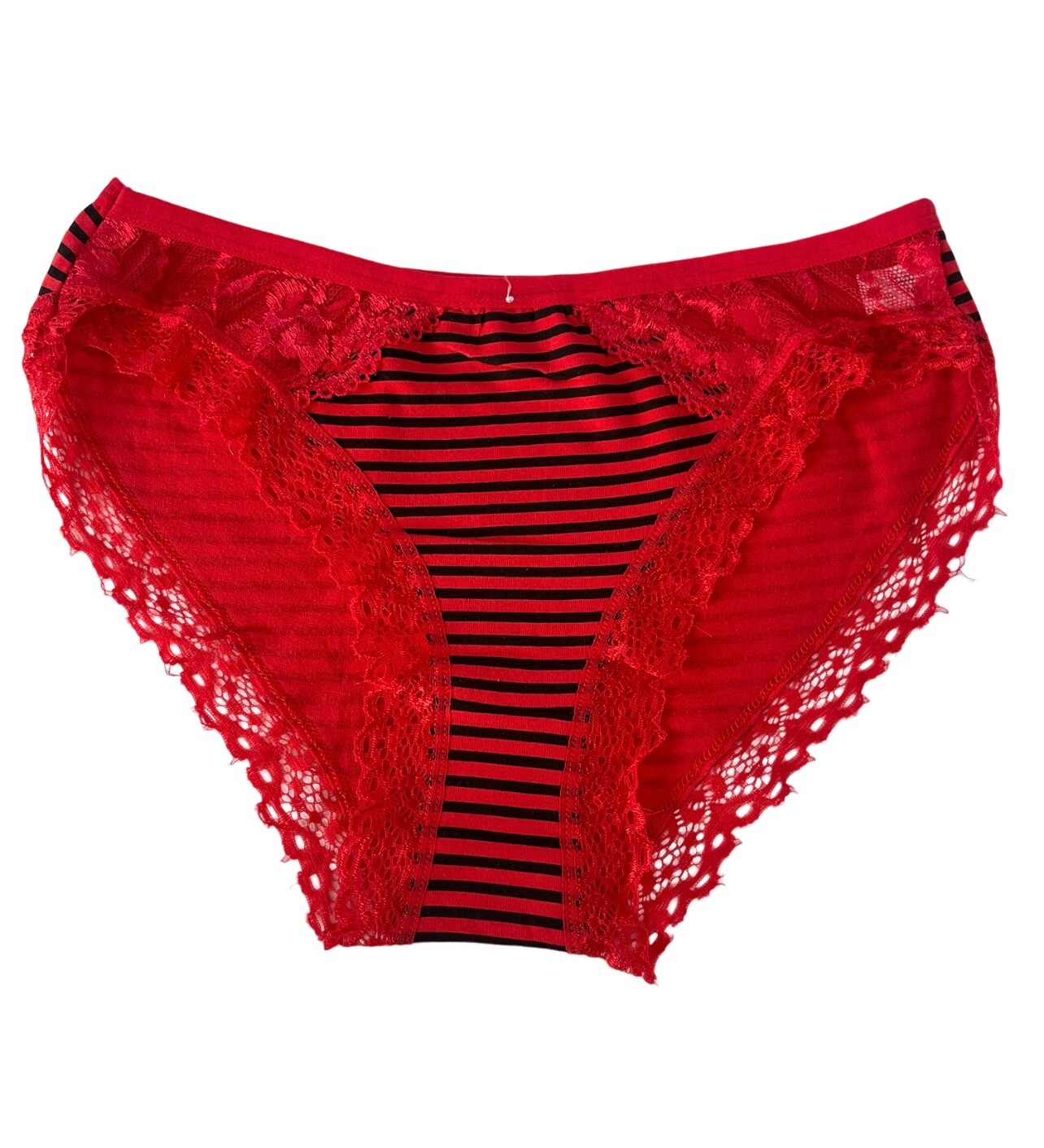 5 Women Bikini Panties Brief Floral Lace Cotton Underwear Size M L XL F336