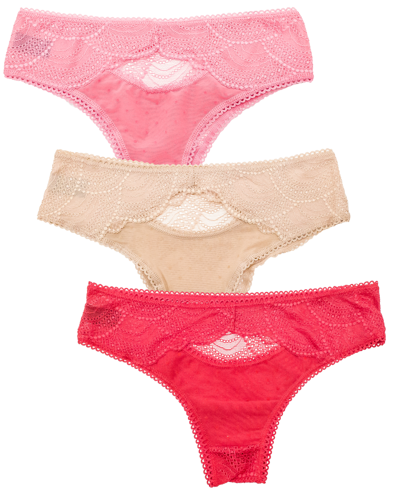 Sexy Panties for Women Lace Front Keyhole Underwear Small – 3X Plus Size 3 Pack