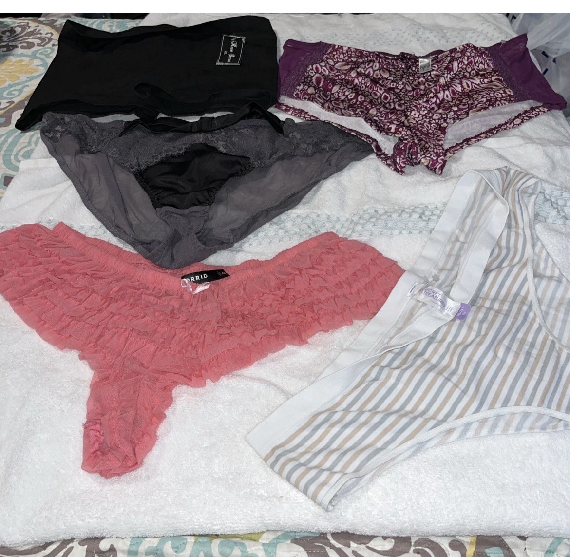 Multi Style Panties Seamless Lace Size 9 2X Lot Of 5 See Tags Peek At Designers