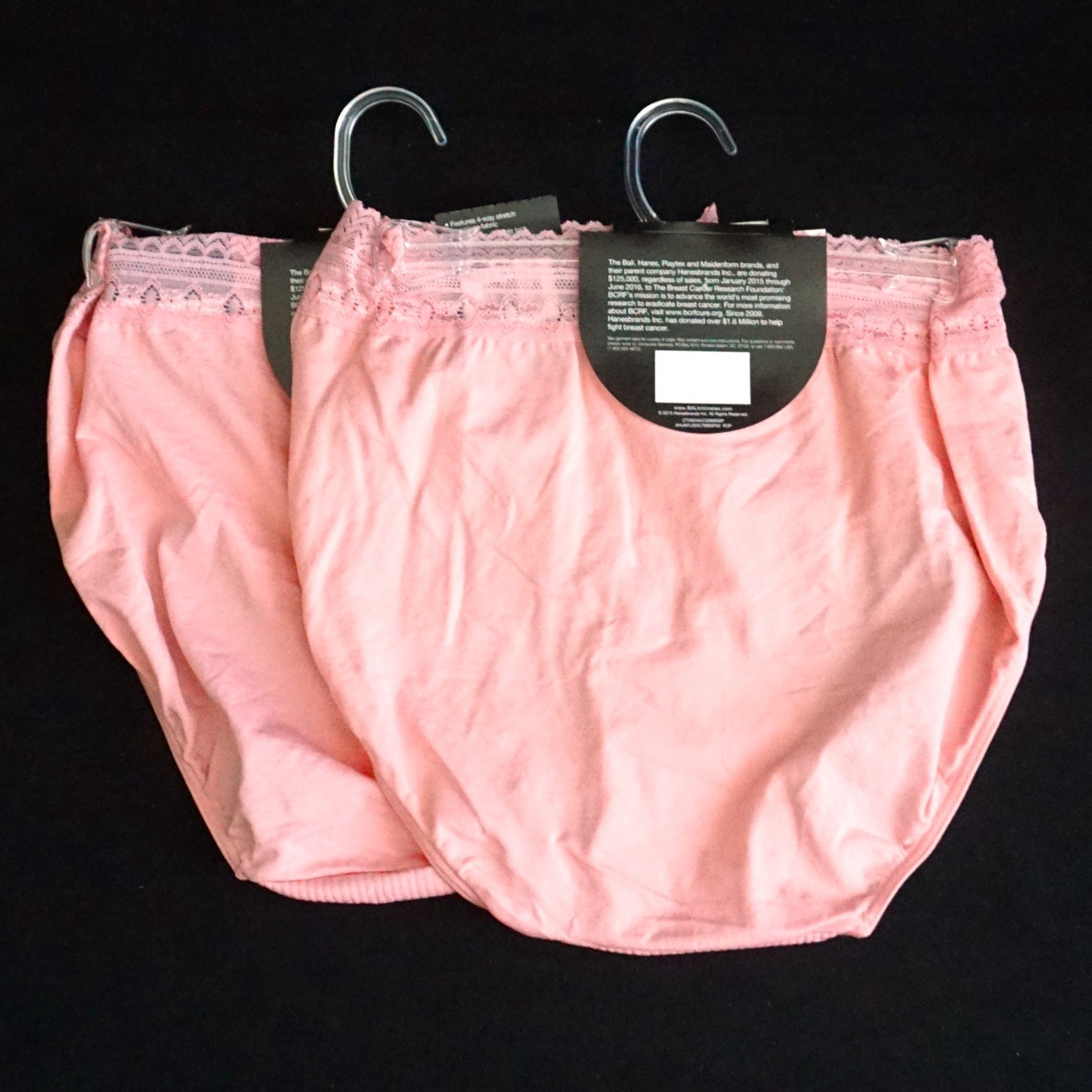 Bali Comfort Revolution Seamless Brief 2 Pairs Size 6/7 Pink Style DF803J