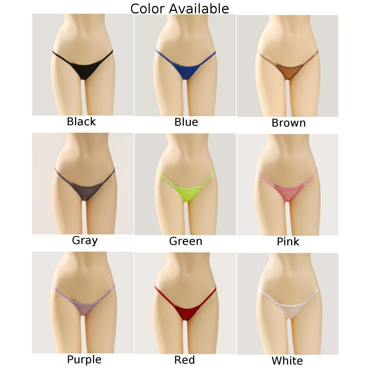 Comfortable Low Waist Bikini Thong Underwear for Women in Multiple Sizes