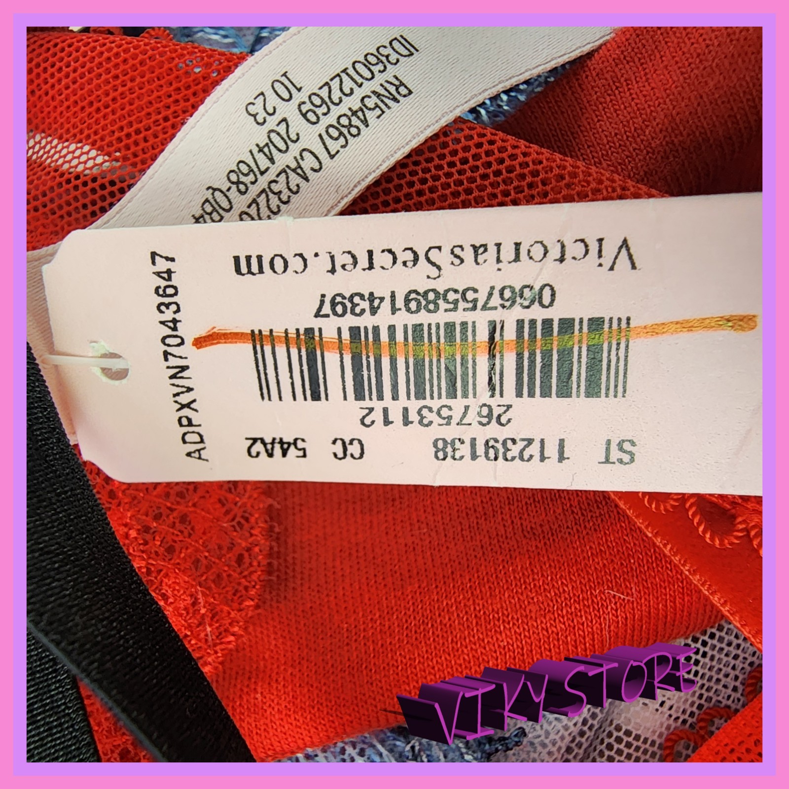 NWT Victoria’s Secret Very Sexy Black Strappy Gold Heart Medium