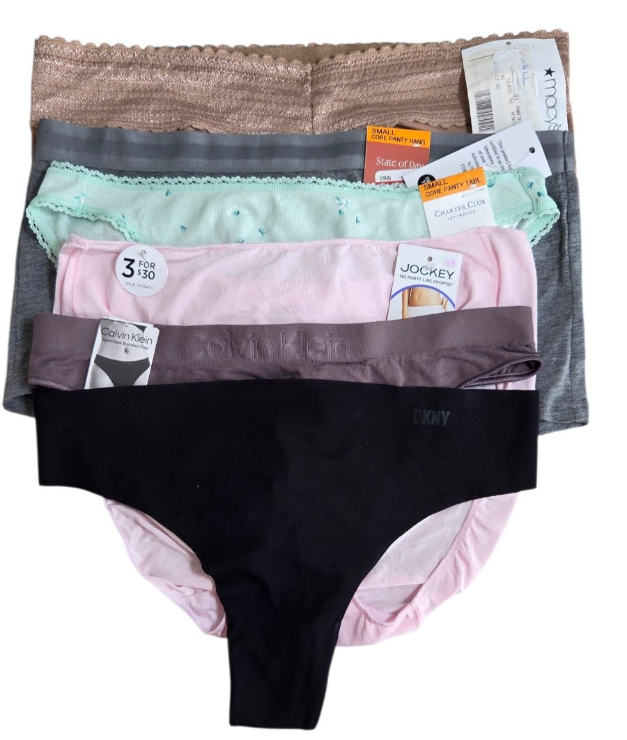 Bundle of 6 Womens Small Panties See Brands In Description NEW