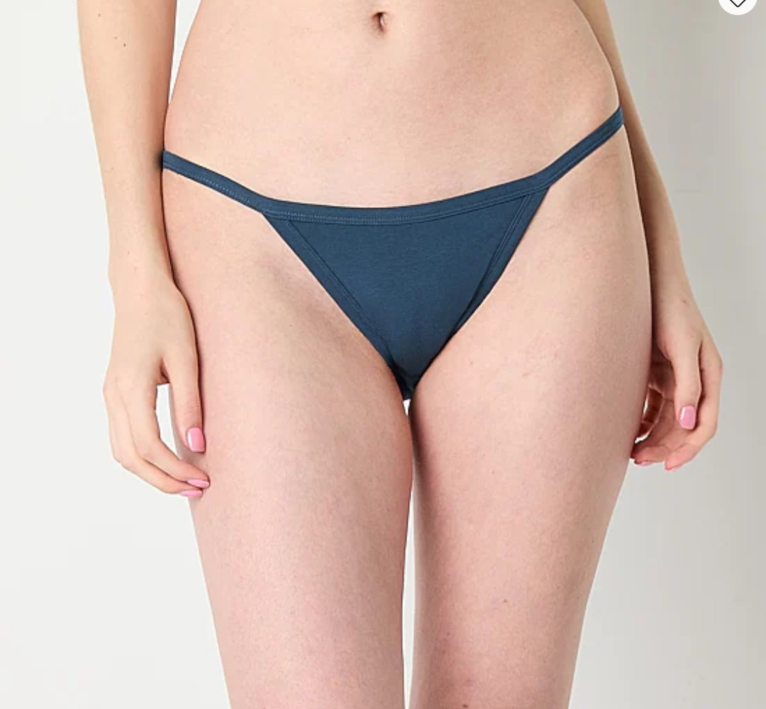 Arizona Body Hi-Leg Bikini Organic Cotton size S Insignia Blue 6 pairs JCPenney