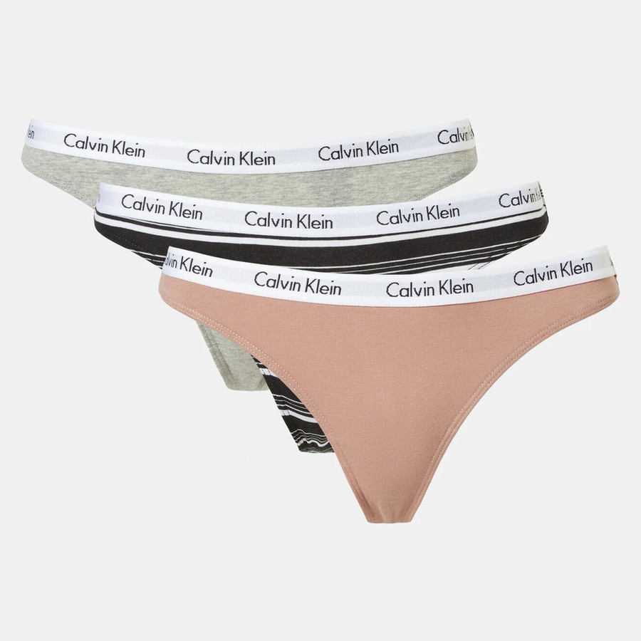 3 PACK CALVIN KLEIN WOMENS COTTON G STRING THONG UNDERWEAR UNDIES HIP BRIEFS