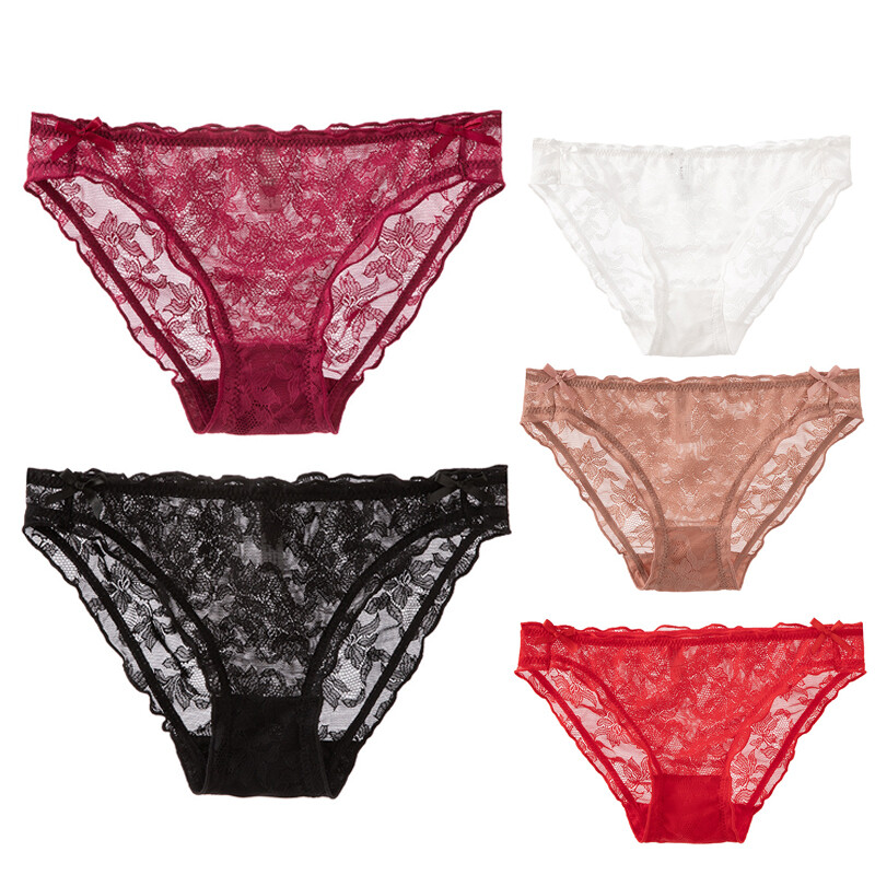 5 Pack Lot Sexy Ladies Womens Sheer Lace Panties Underwear See Through Lingeries