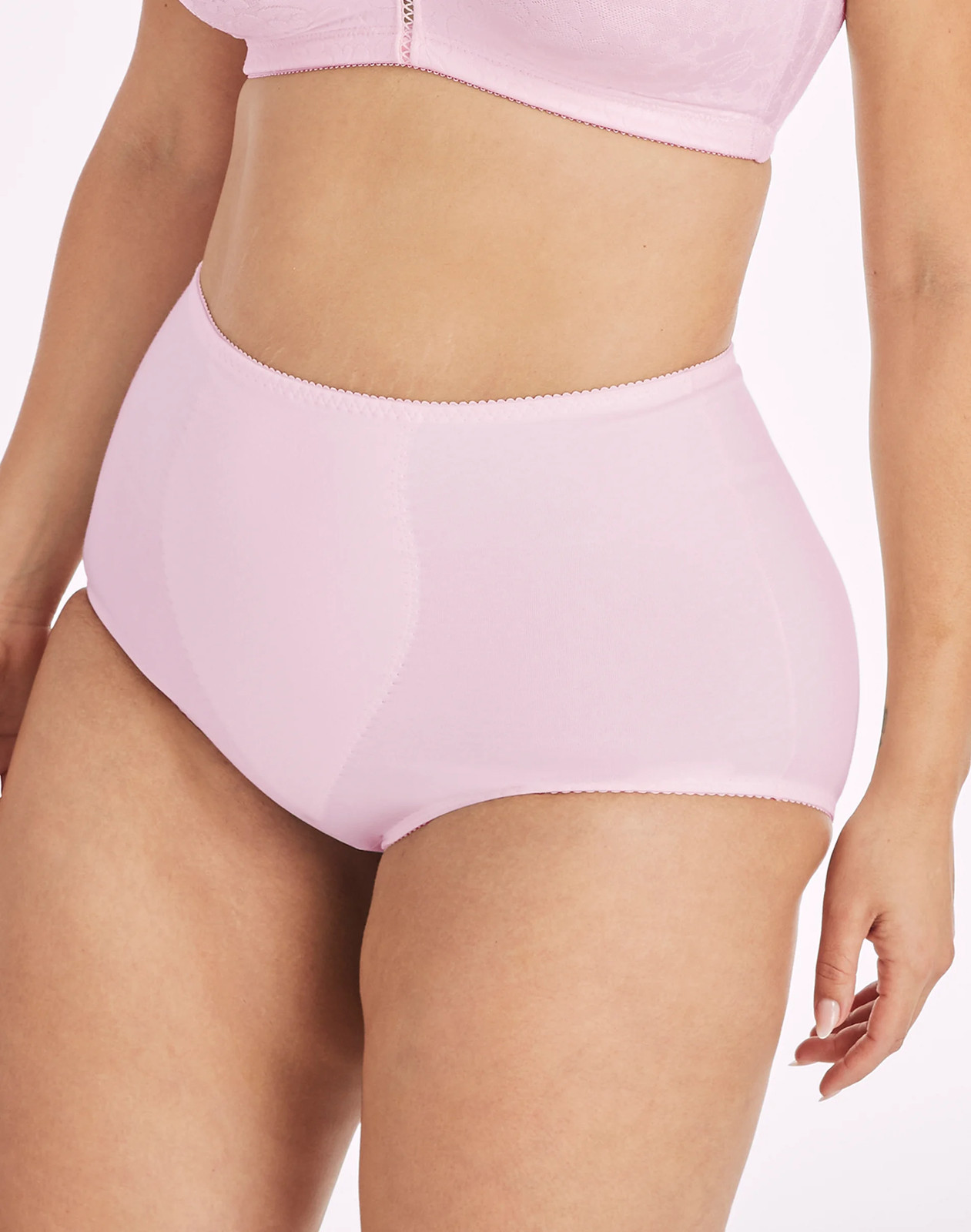 Bali Shaping Brief 2-Pack Women’s Light Control Tummy Panel Full Bottom Coverage