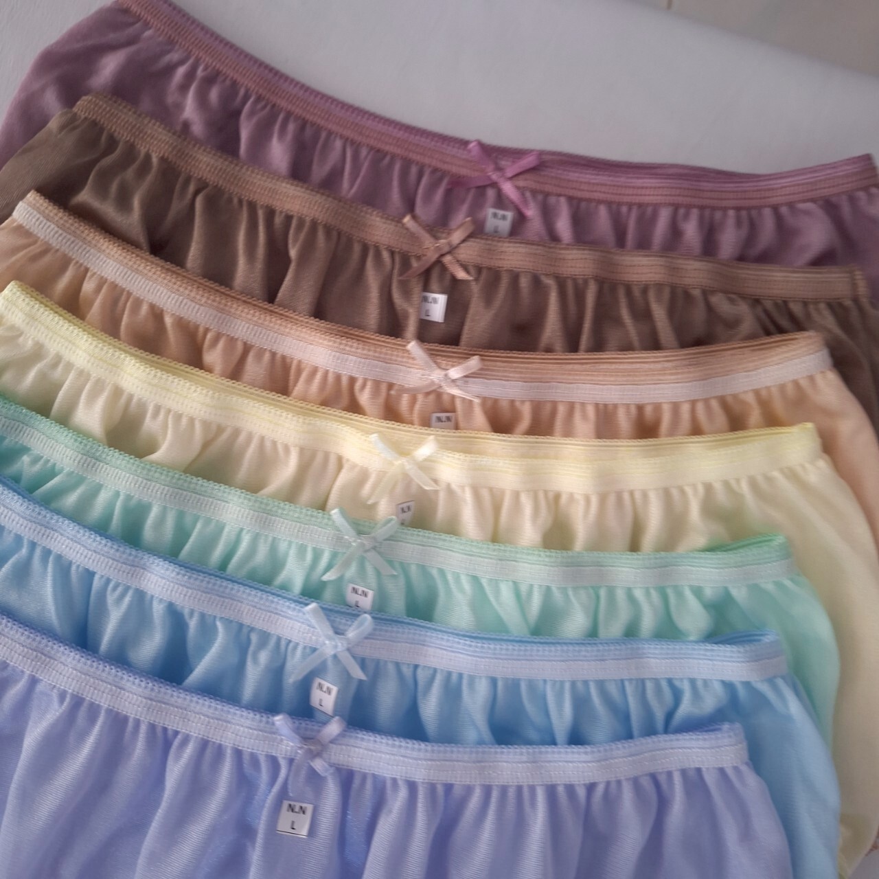7 Nylon Panties Underwear Woman Man Silky Soft Smooth Briefs High Waist 30″-36″L