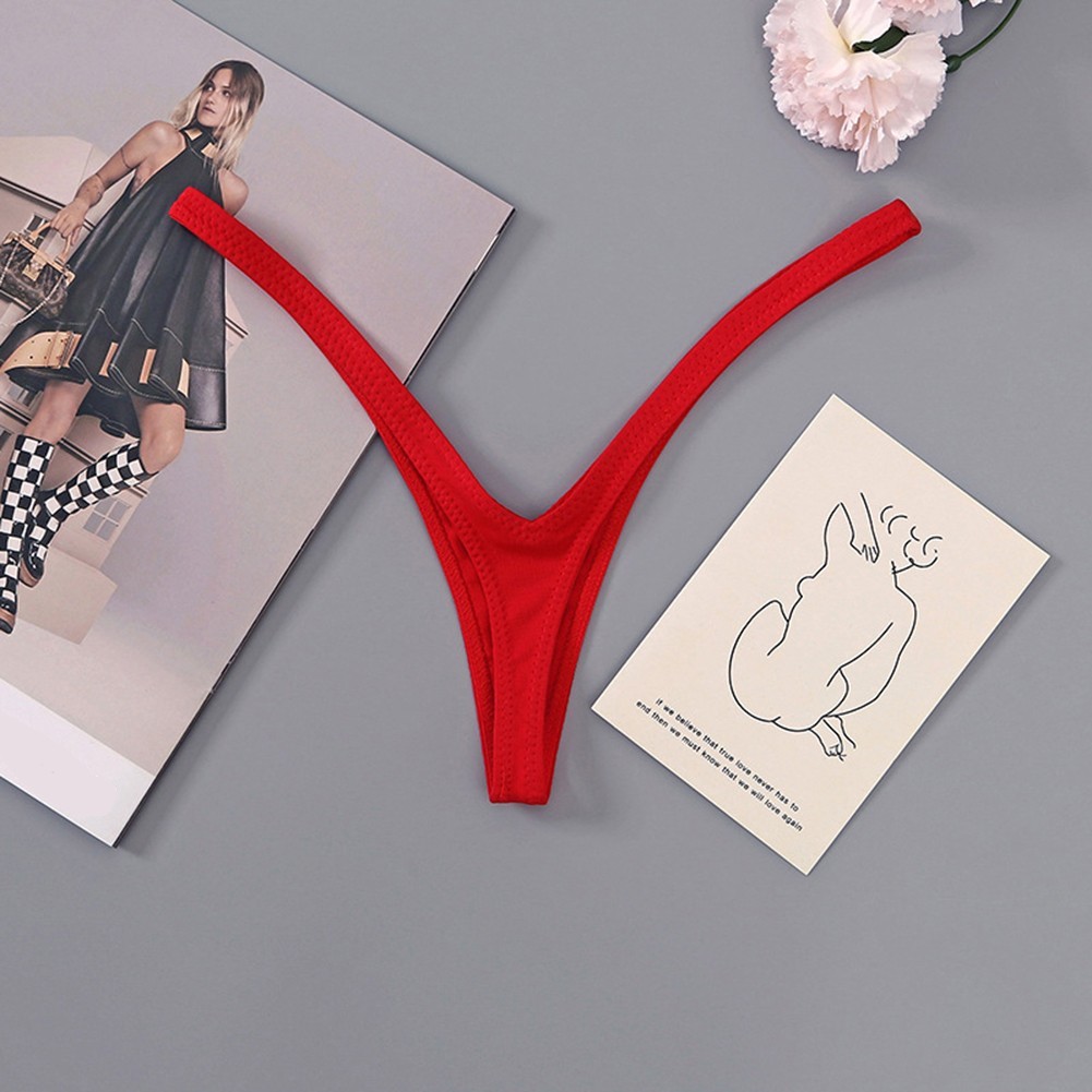 Breathable Thong Underwear Seamless Solid Color All Seasons Cotton Fabric