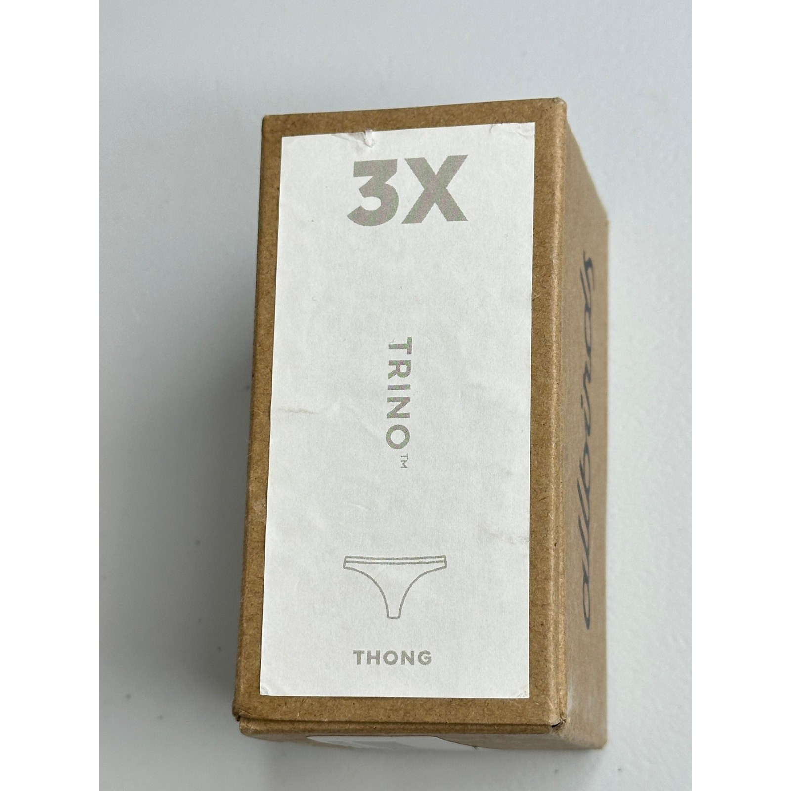 New Allbirds Trino Thong Panty Nimbus Cream 3XL Rare Discontinued Merino Tree