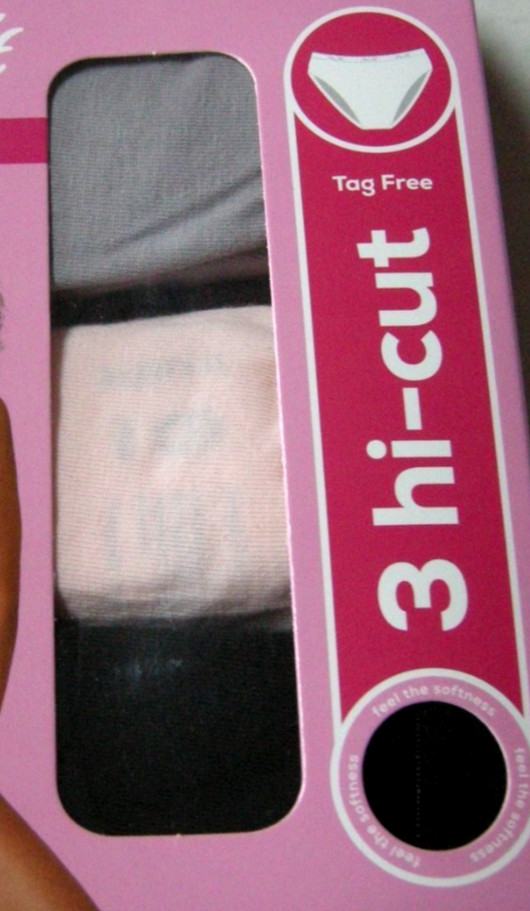 Tru Fit Hi-Cut Cotton Briefs, Women’s Size 6 (Med.), 3 Pack, Solid Colors, New