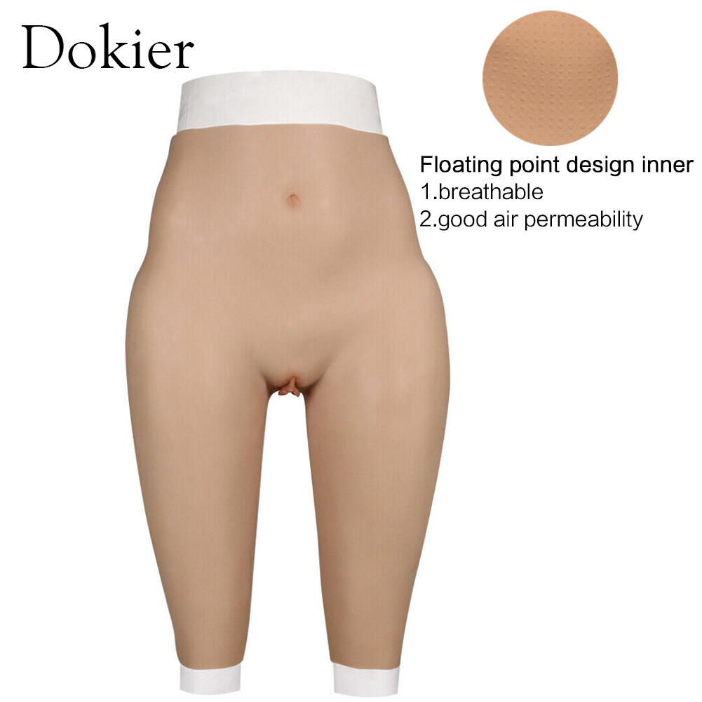 Plus Size Silicone Pants Hip Enhancer Panty Fake Vagina Panties For Crossdresser