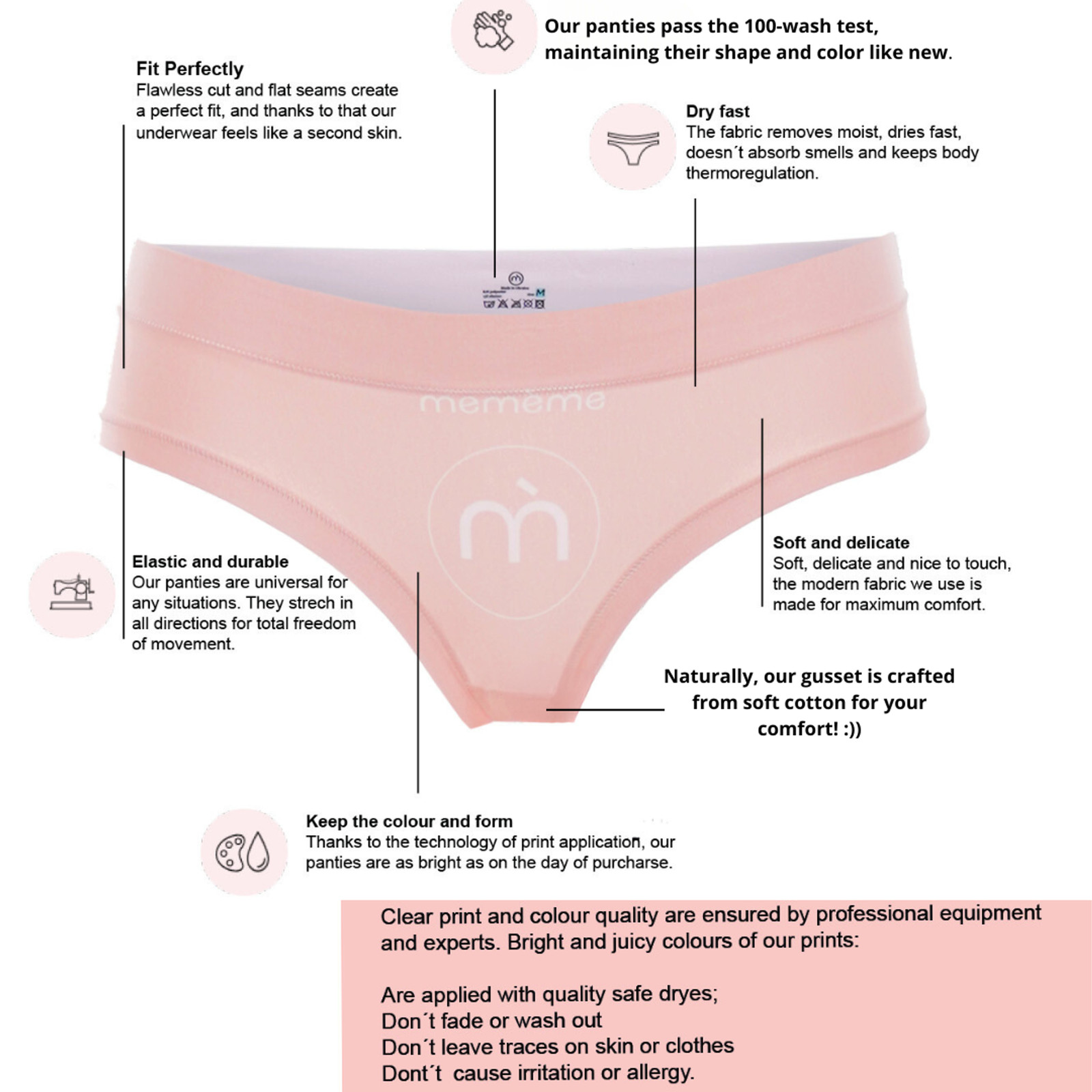 mememe FLOWER POWER Rose PANTY for Women
