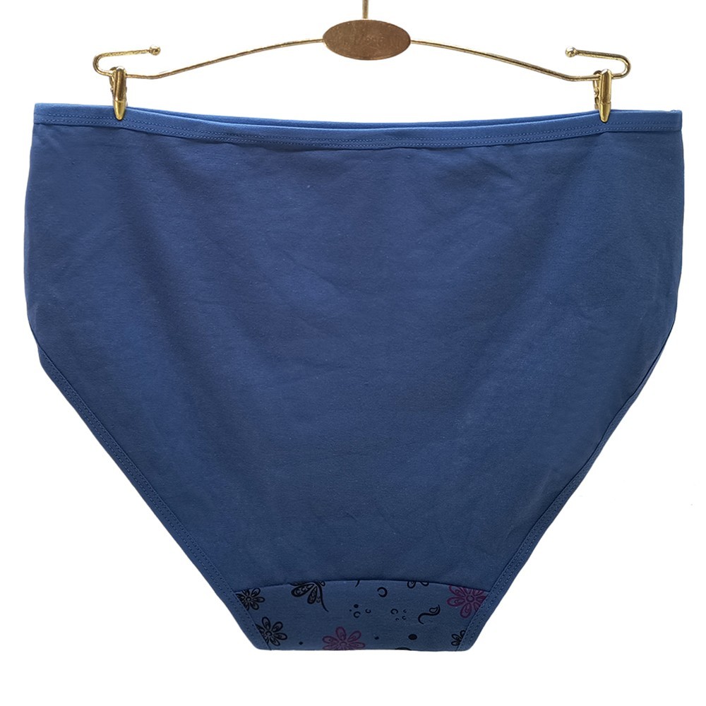 6 Pack 2XL 3XL 4XL Plus Size Women Soft Cotton Brief Panties Printed Underwear