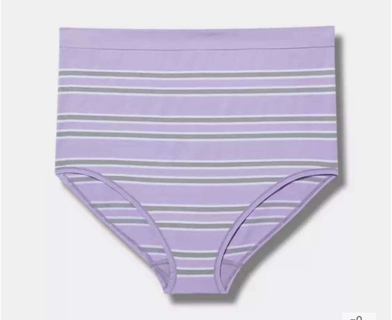 Nwt Seamless Smooth High-Rise Brief Panty Boyfriend Stripe Violet Tulip Size 4