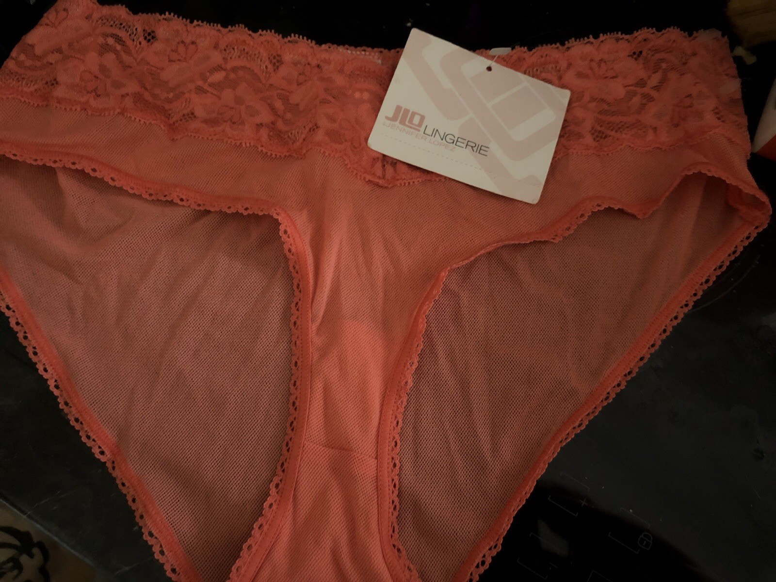J LO BRIEFS SIZE M ORANGE LACE JENNIFER LOPEZ LINGERIE BRAND NEW FREEPOST