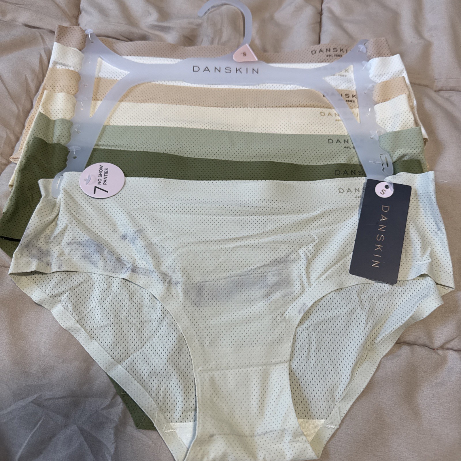 Danskin 7-Pack Womens Brief Panties Underwear Small Nylon Spandex