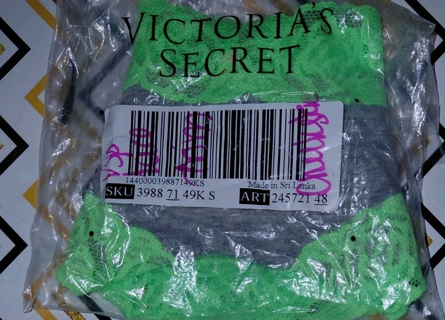 Vs Pink Plder Style LAce Trim 2 Tone Neon Cheekster Size Small New
