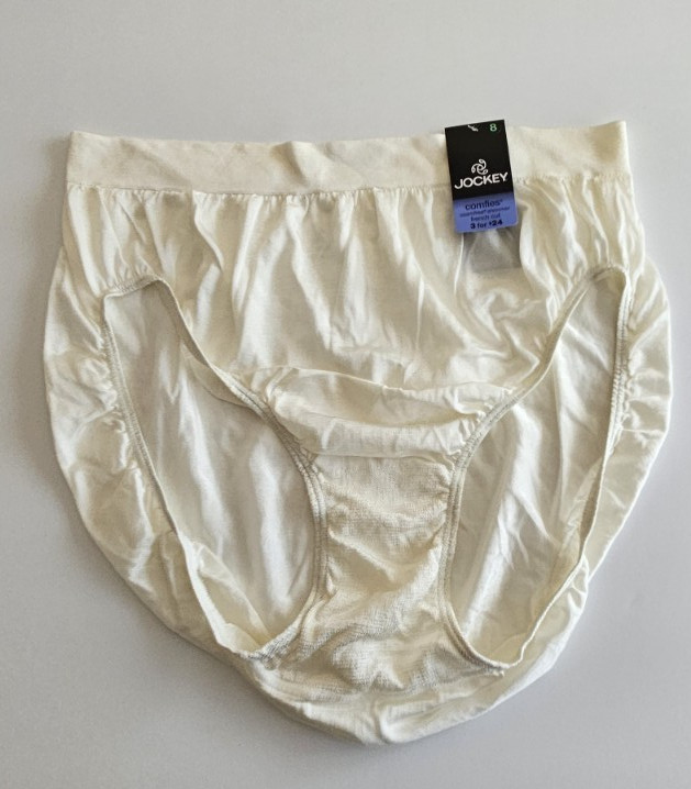 Jockey Women’s Size 8 Comfies Seamfree Shimmer French Cut Panty Panties Ivory