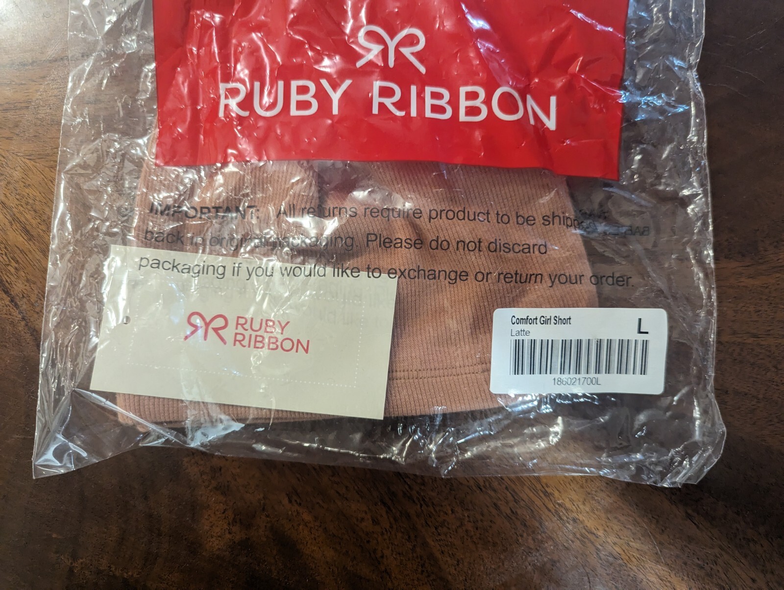 Comfort Girl Short latte Ruby Ribbon Number 1860 New With Tags