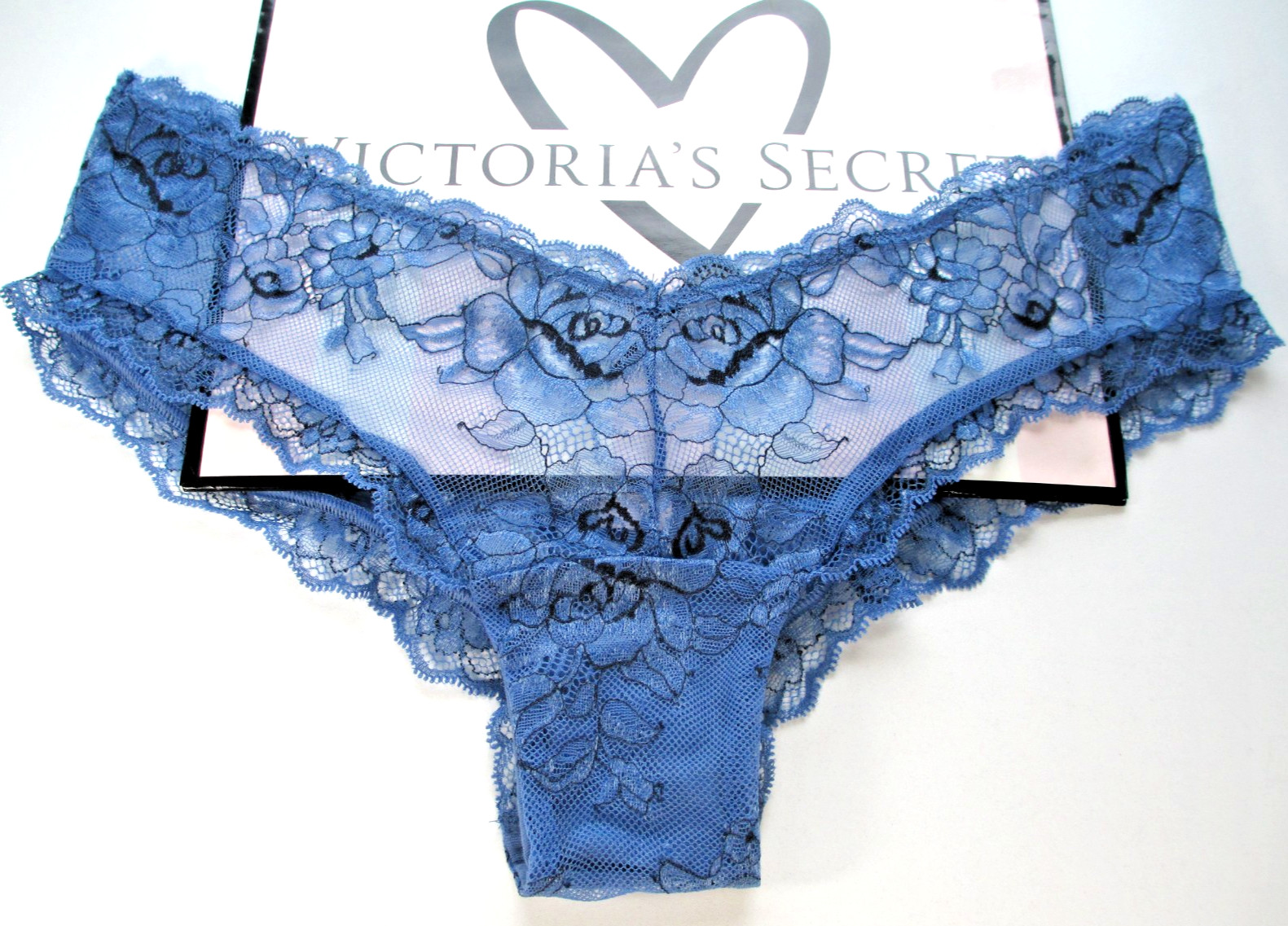 VICTORIA’S SECRET VERY SEXY High Leg Cheeky Panty S M L XL Blue Denim NWT Lace