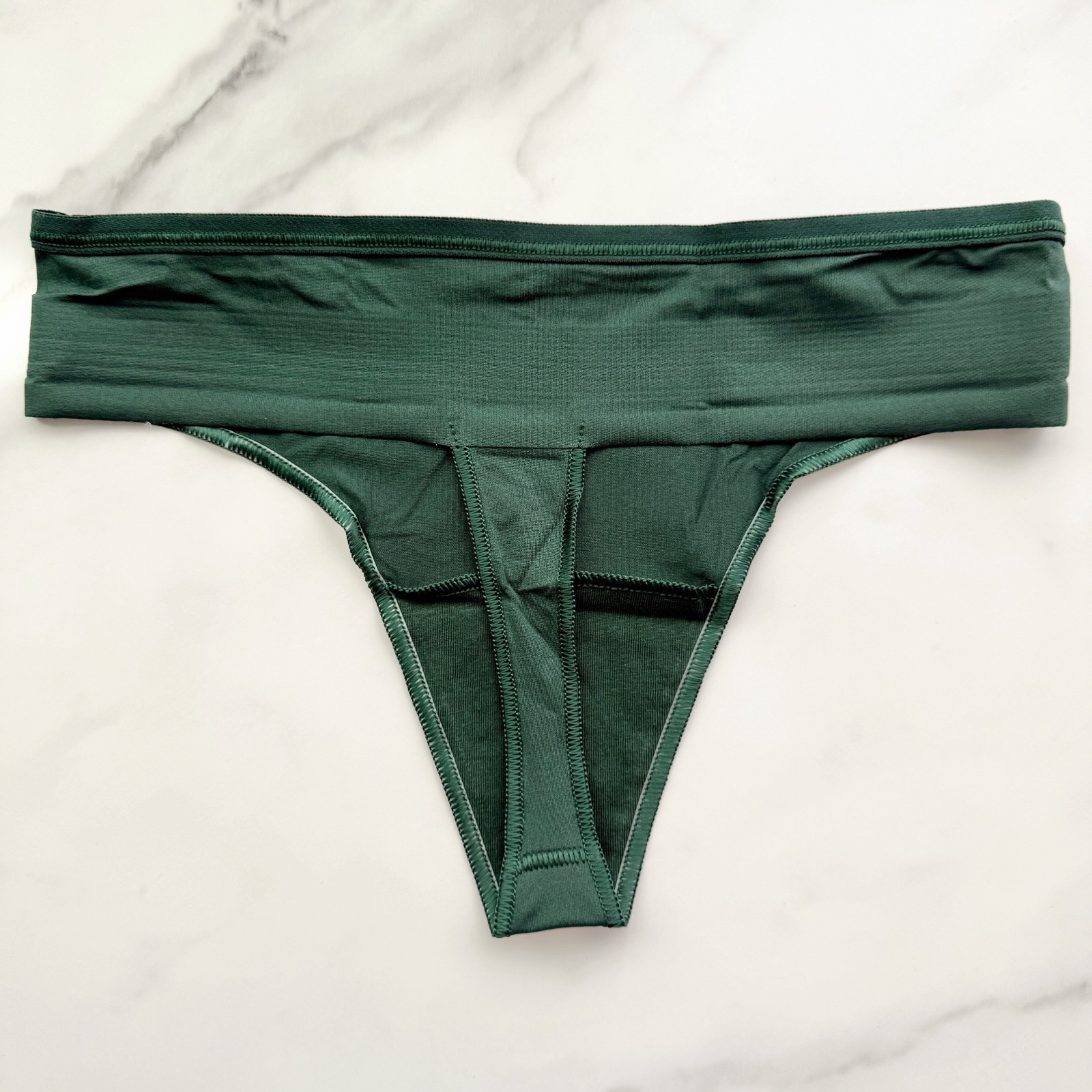 Soma Vanishing Edge Microfiber Thong Panty Lush Emerald SZ XS/L/XL