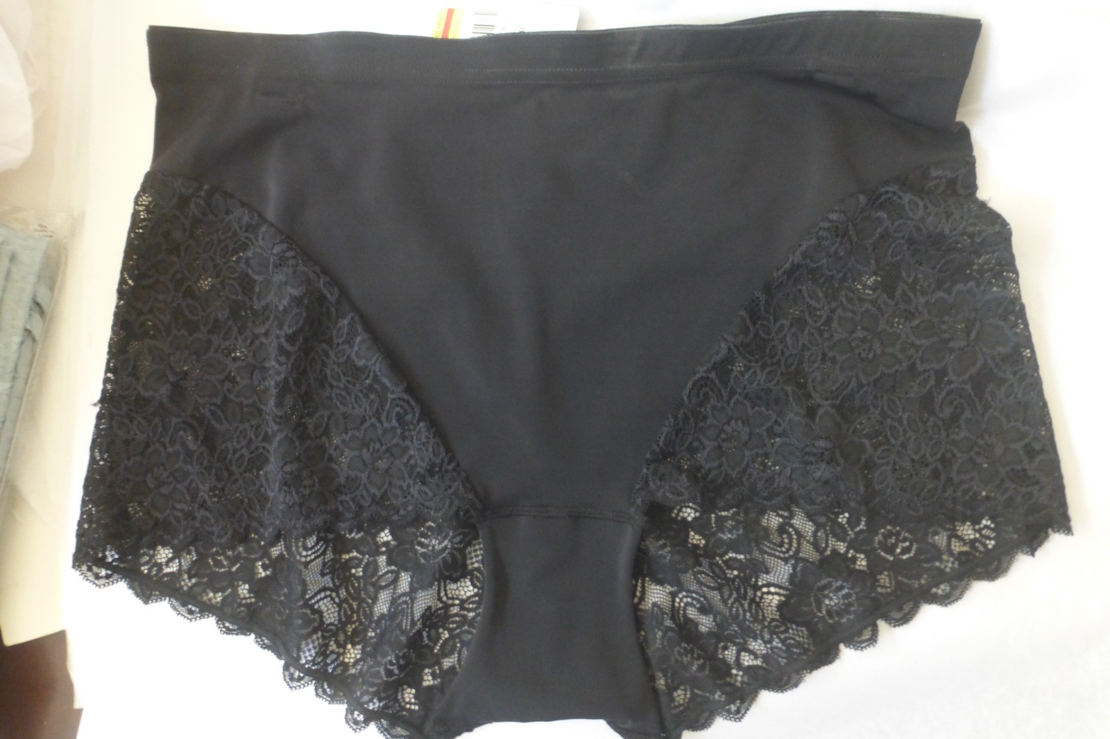 Elila Stretch Lace Cheeky Full Panty (3311) Black 4XL NWT