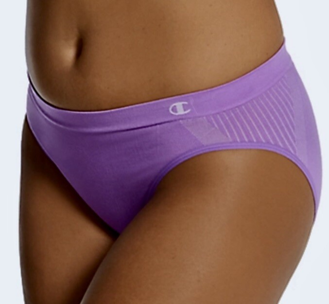 CHAMPION Sustainable Seamless Mauve Purple Bikini Panty Womens Sz M 6 L XL 2XL 9
