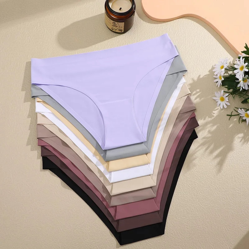 Low Rise Brief Panties Seamless Stretch Breathable Soft Comfortable Fits 6PCS