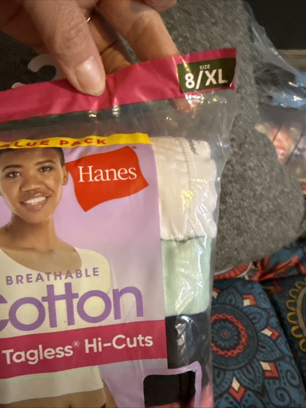 Hanes Women’s Breathable Stretch Cotton Tagless Briefs No Ride Up 10 Pack 8/XL