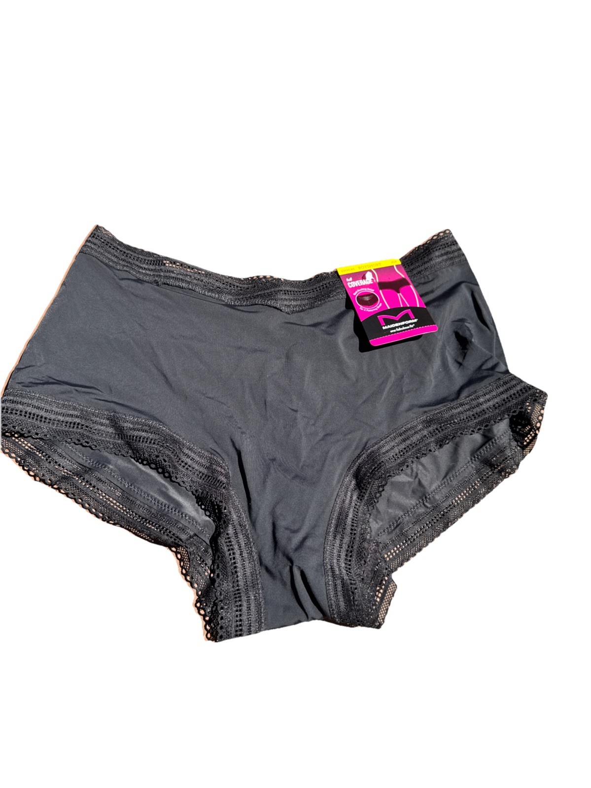 Maidenform Satin Boy Short Panty Ruched Backing NWT Medium