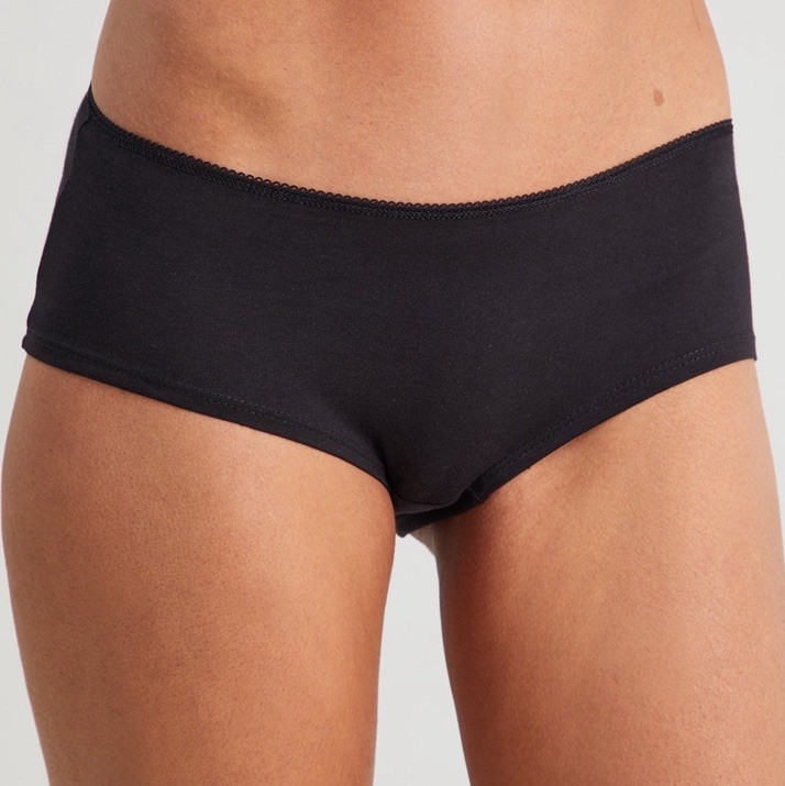 Ladies Black 5 Pack Shorts/Brief Knickers Lingerie underwear Rich Cotton Size 16
