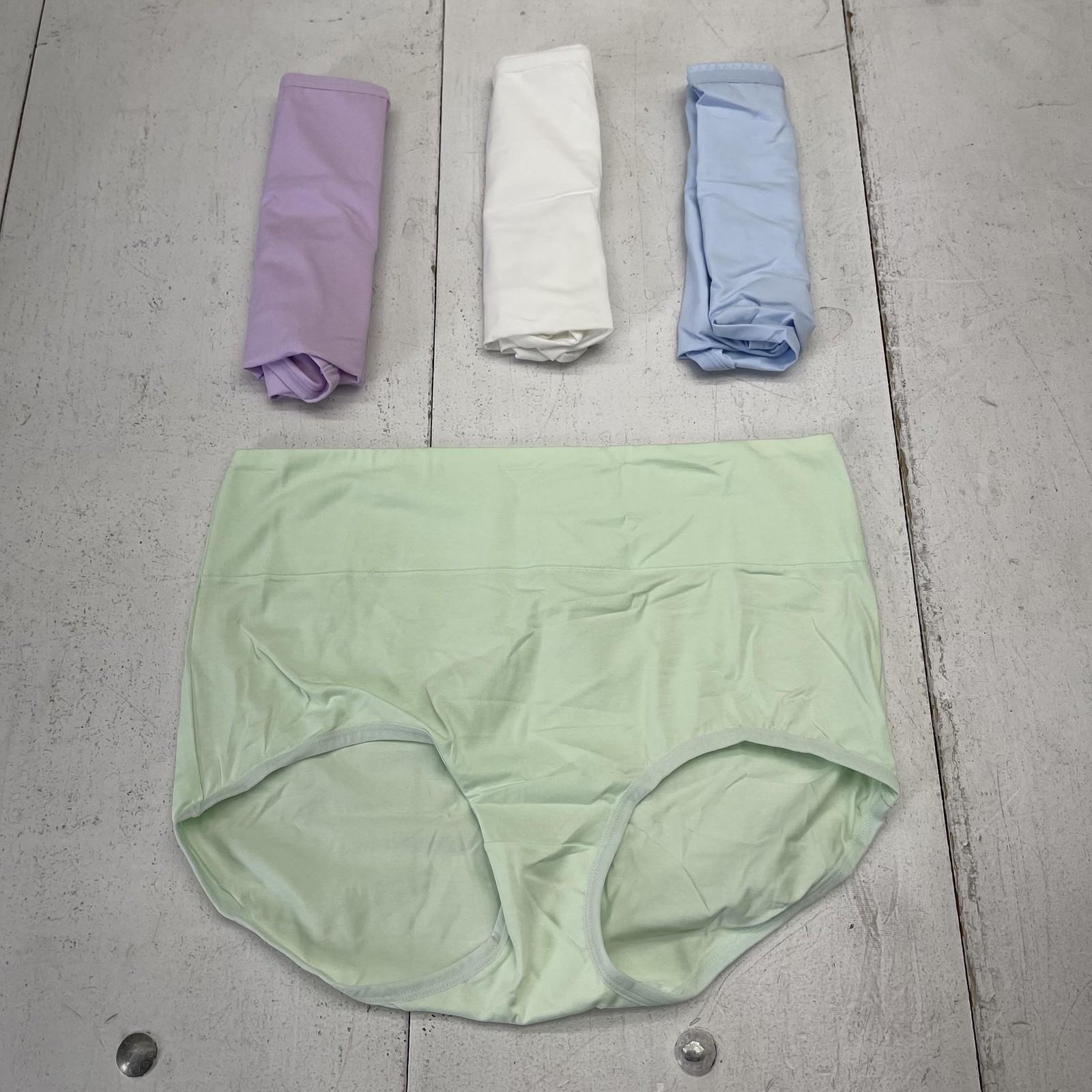 SUNM Boutique Brief Panties Womens 3XL Multicolor High Waist 4 Pack Cotton