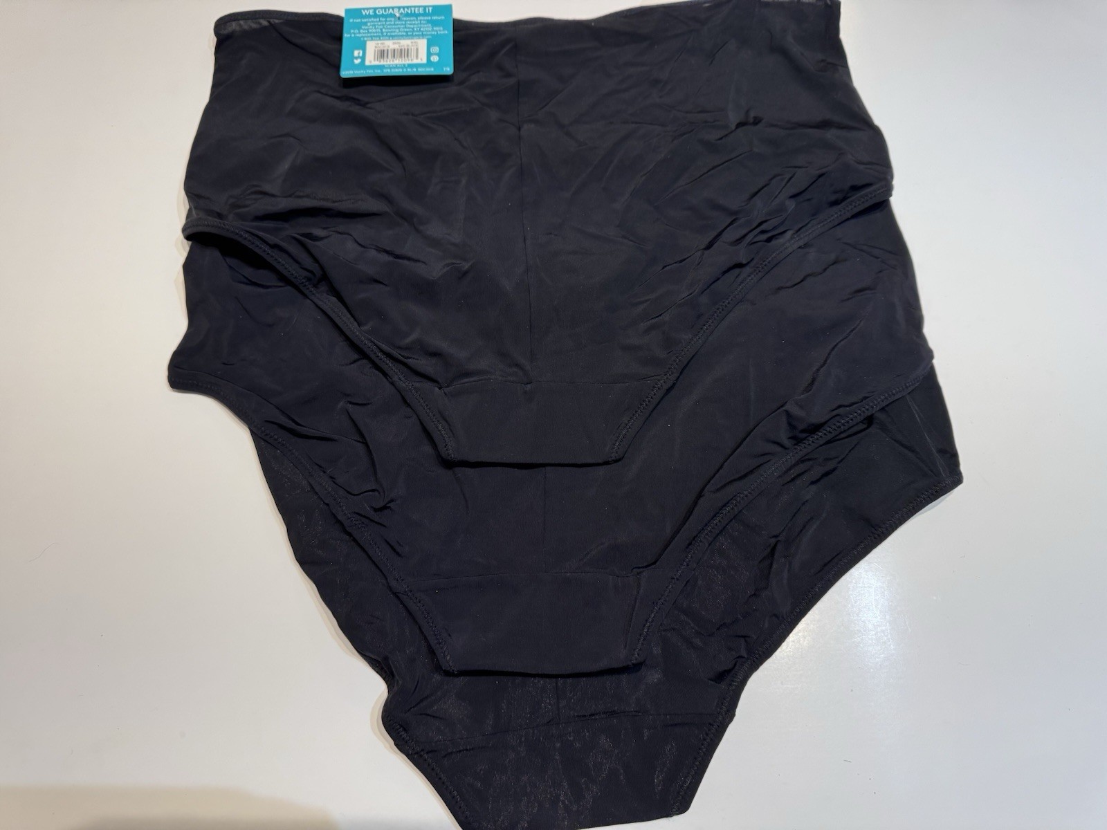 NWT 3 Pairs Vanity Fair Breathable Luxe Hipster Panties 18180 Size 8 XL Black