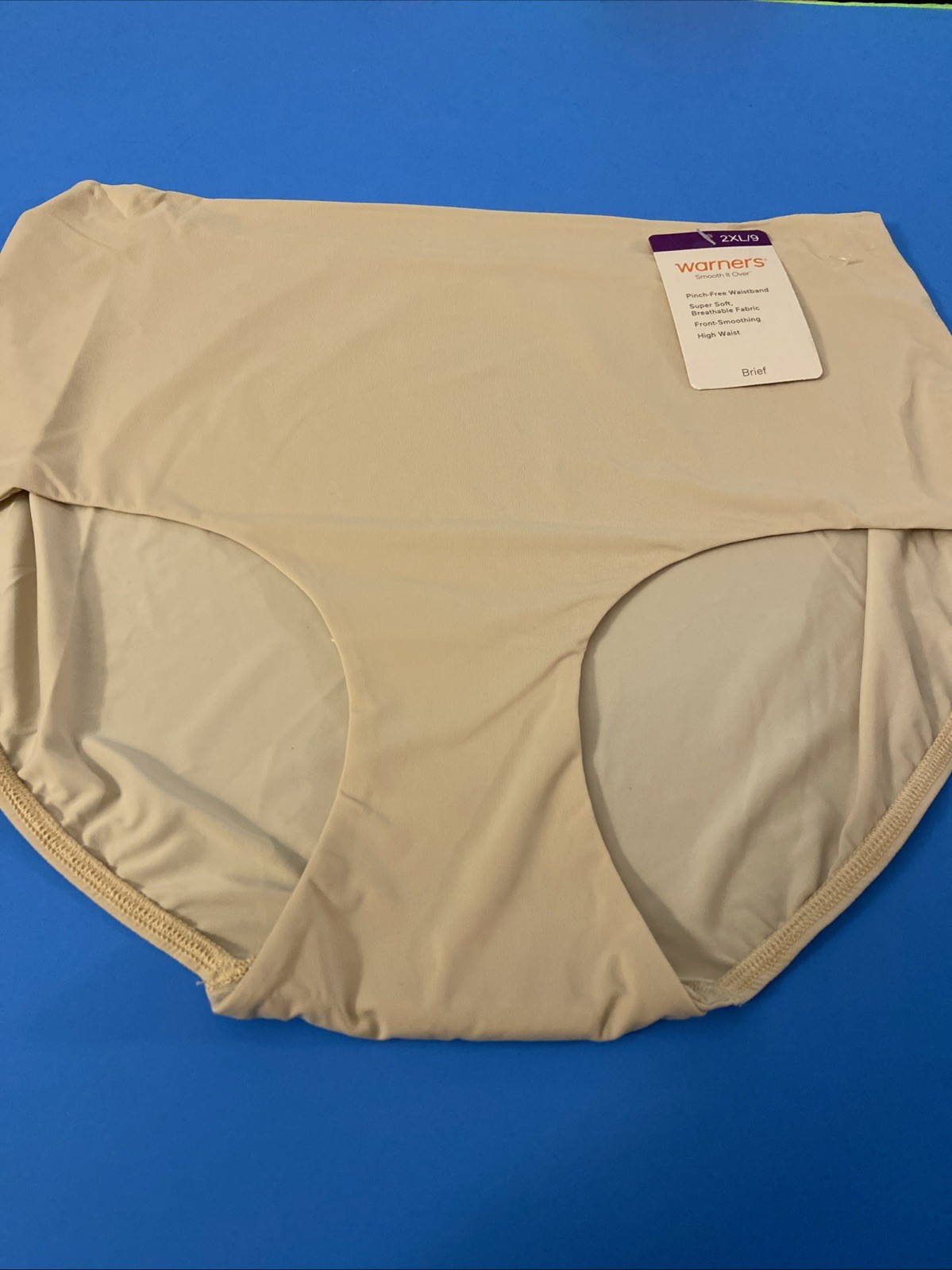 WARNERS NUDE SMOOTH IT OVER HIGH WAIST BRIEF PANTIES / XX-LARGE/ 9