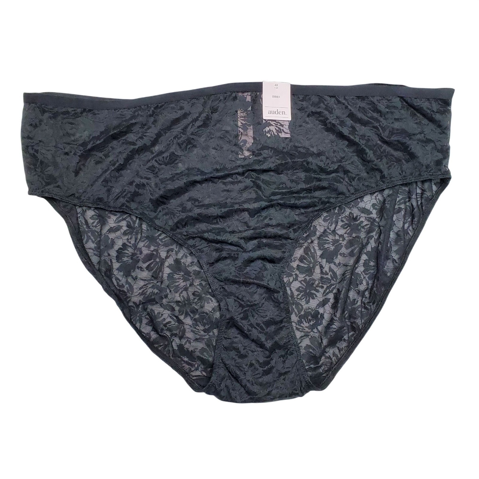 Womens Auden 4X Briefs Bundle Of 6 – Black Lace Tan Black & Colorful Prints