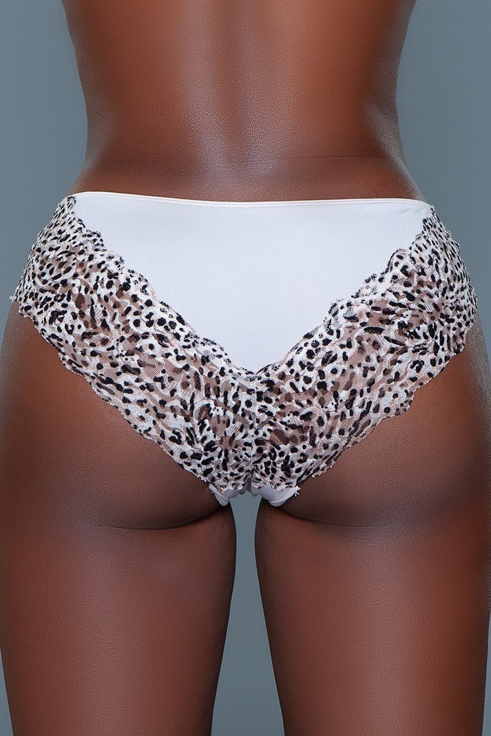 New Womens Large 3 Pack Mid Rise Bikini Panties Lace Trim Black Red Leopard 2210