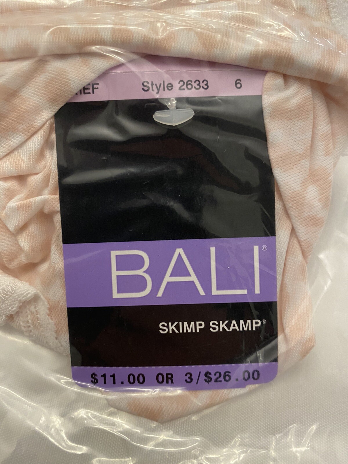 Bali Skimp Skamp Brief Style 2633 Size Medium Size 6 – Blushing Cheetah – New