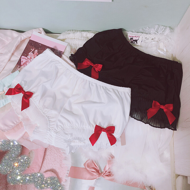 Japanese Lolita kawaii bow Bloomers pumpkin pants Safety Short underpants