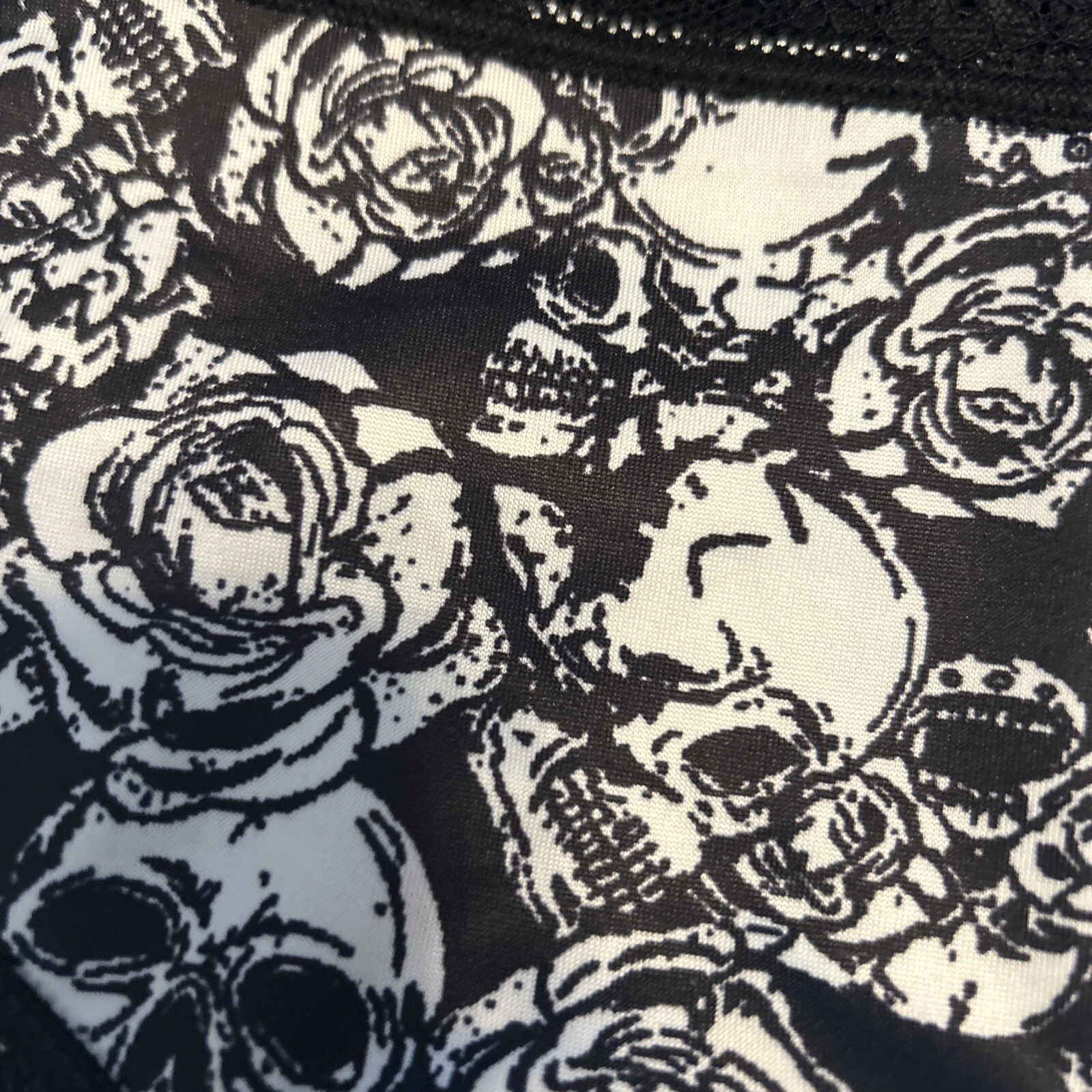 Morvia 3pk lace trim goth Skater Emo panties M Skulls, Mushrooms & Star Planets