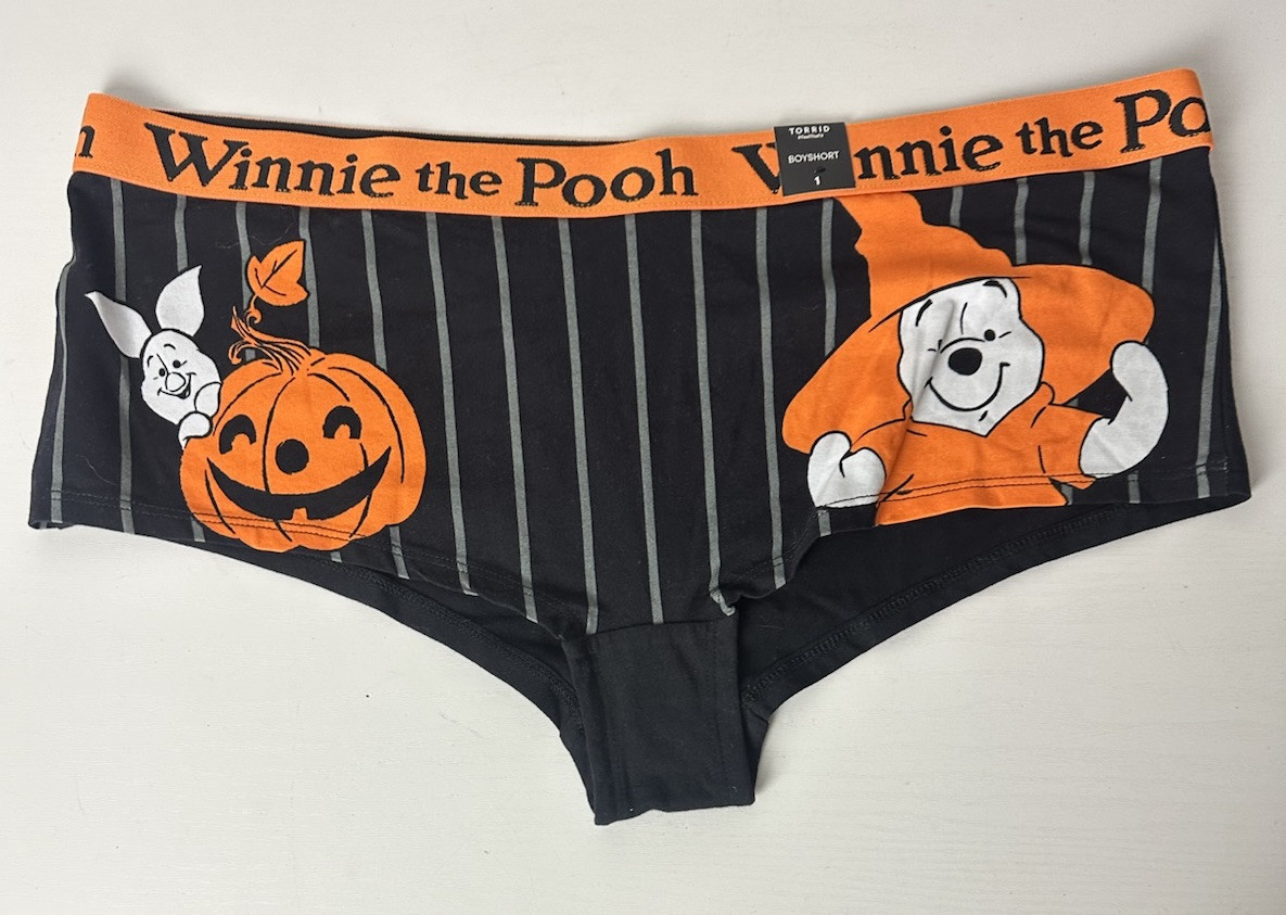 NWT Torrid Disney Winnie The Pooh Halloween Mid Rise Boyshort Size 1X (14/16)